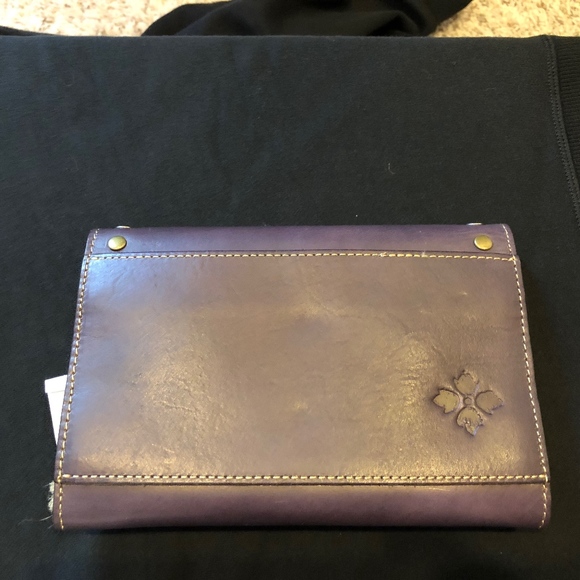 PATRICIA NASH PURPLE LEATHER STUDDED WALLET NWT - Picture 3 of 6